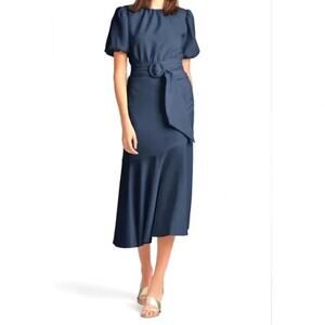 Sachin & Babi NWT CAMILLA Halter Midi Dress in Navy Blue‎ MSRP $650